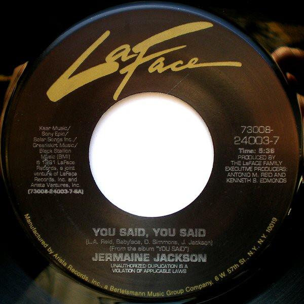 Jermaine Jackson - You Said, You Said