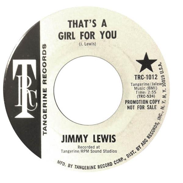 Jimmy Lewis - That's A Girl For You/I Just Want To Talk About You