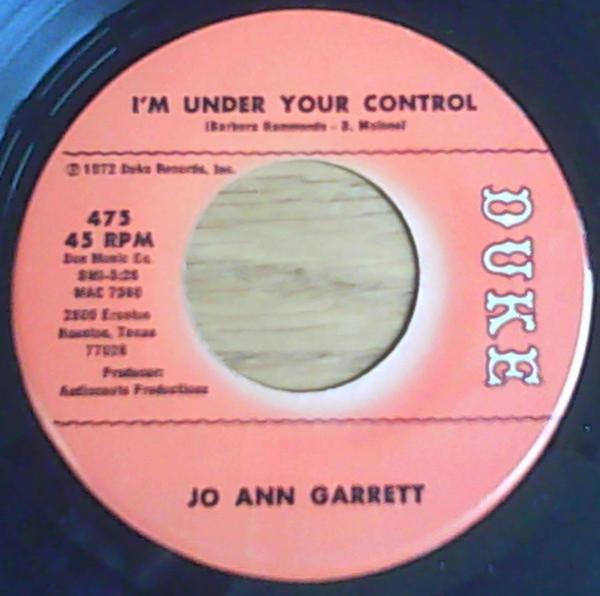 Jo Ann Garrett - I'm Under Your Control