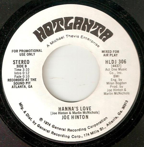 Joe Hinton - Hanna's Love