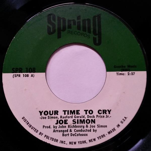 Joe Simon - Your Time To Cry
