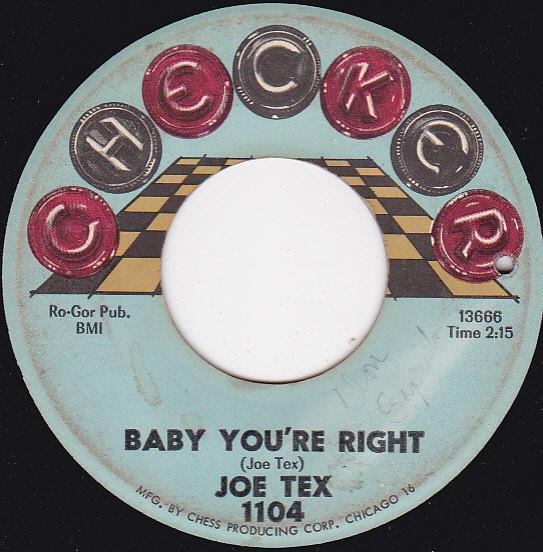 Joe Tex - Baby You're Right