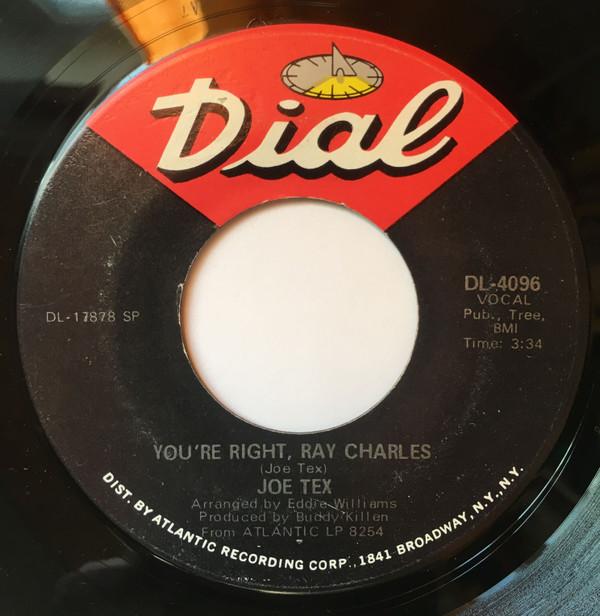 Joe Tex - You're Right, Ray Charles / Everything Happens On Time