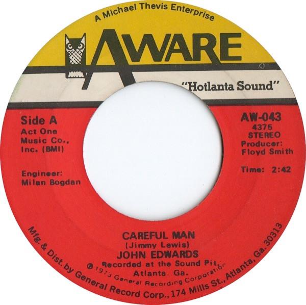 John Edwards (3) - Careful Man / Claim Jumpin'
