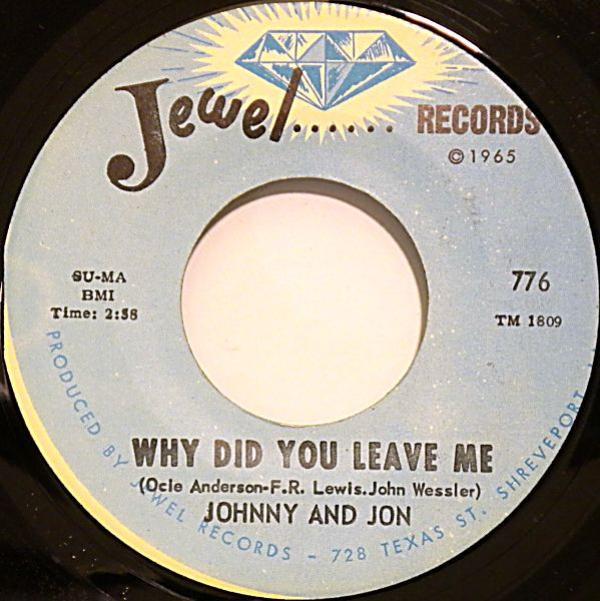 Johnny And Jon - Why Did You Leave Me / Christmas In Viet Nam