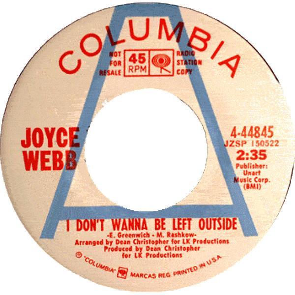 Joyce Webb - I Don't Wanna Be Left Outside / Tears To Us