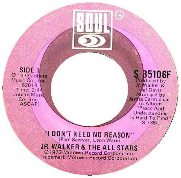 Junior Walker & The All Stars - I Don't Need No Reason / Country Boy