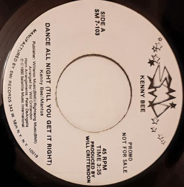 Kenny Bee - Dance All Night (Till You Get It Right)