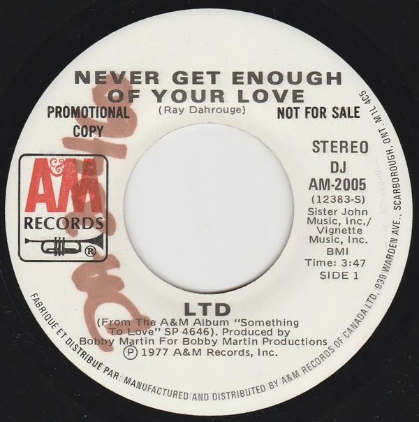 L.T.D. - Never Get Enough Of Your Love