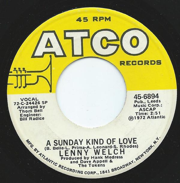 Lenny Welch - A Sunday Kind Of Love