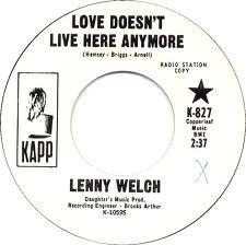 Lenny Welch - Love Doesn't Live Here Anymore / Let's Start All Over Again