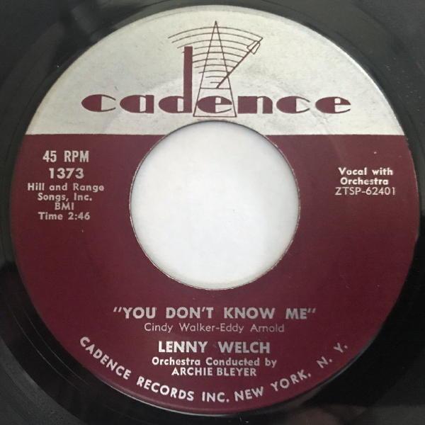 Lenny Welch - You Don't Know Me / I Need Someone