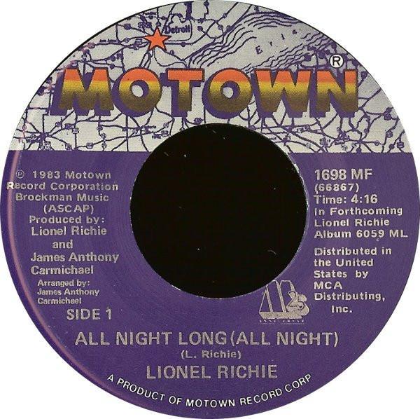 Lionel Richie - All Night Long (All Night) / Wandering Stranger
