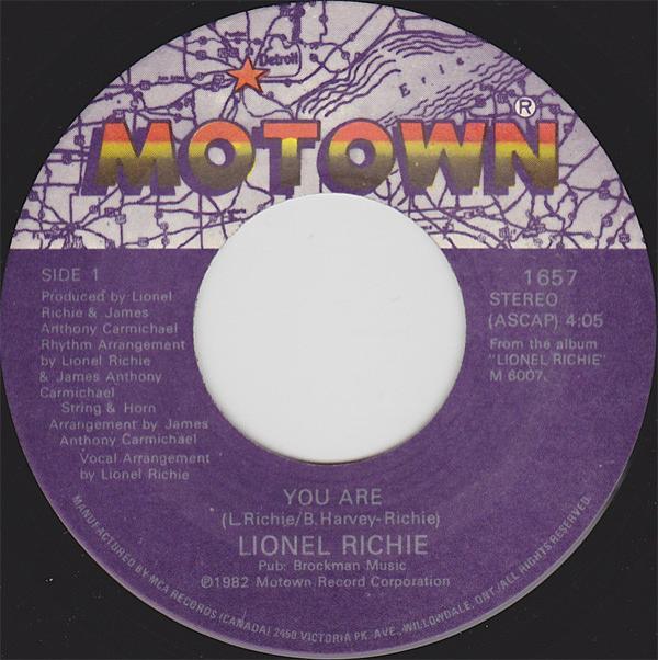 Lionel Richie - You Are / You Mean More To Me
