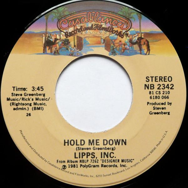 Lipps, Inc. - Hold Me Down / Always Lookin'