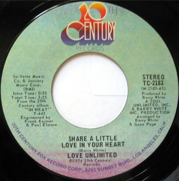 Love Unlimited - Share A Little Love In Your Heart / I Love You So, Never Gonna Let You Go