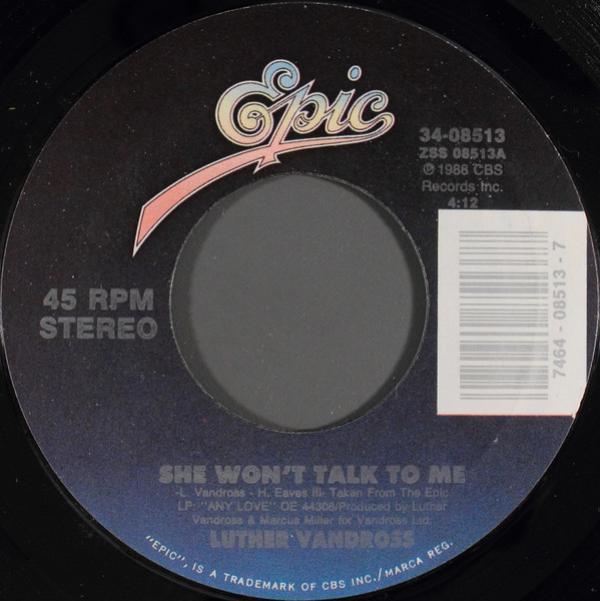 Luther Vandross - She Won't Talk To Me