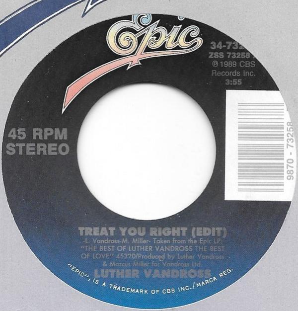 Luther Vandross - Treat You Right / I Know You Want To