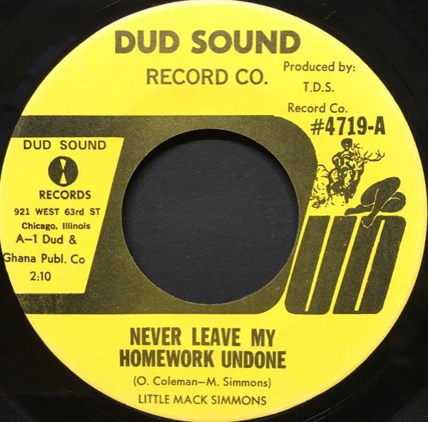 Mack Simmons - Never Leave My Homework Undone / Givin' Me A Hard Time