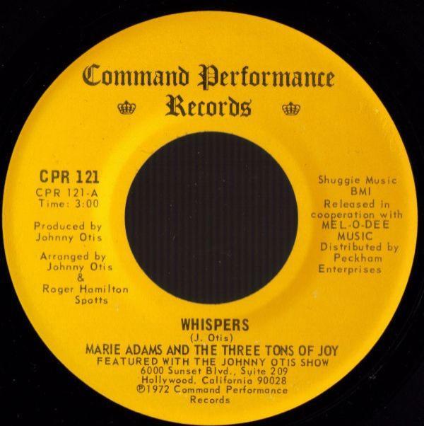 Marie Adams & The Three Tons Of Joy - Whispers