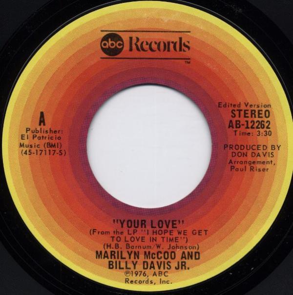 Marilyn McCoo & Billy Davis Jr. - Your Love / My Love For You (Will Always Be The Same)