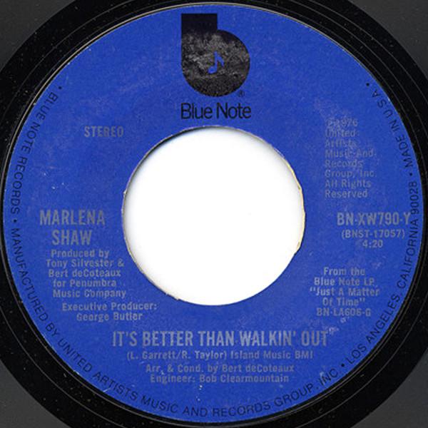 Marlena Shaw - It's Better Than Walkin' Out