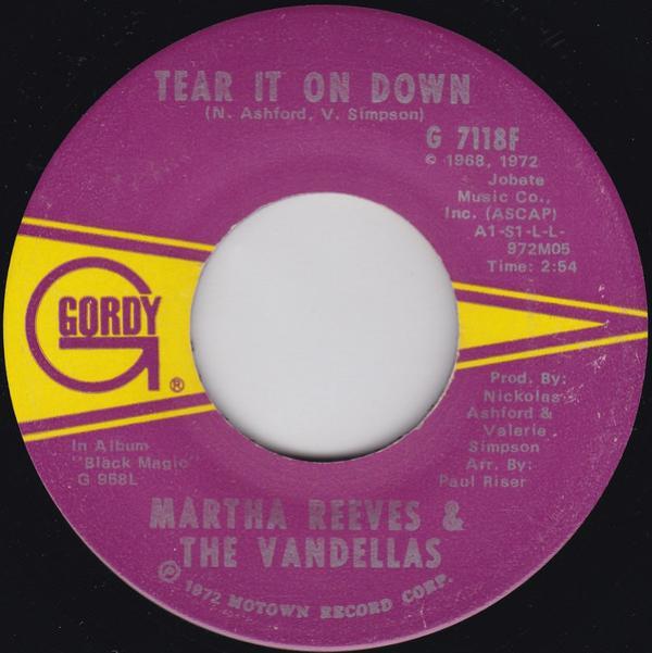 Martha Reeves & The Vandellas - Tear It On Down