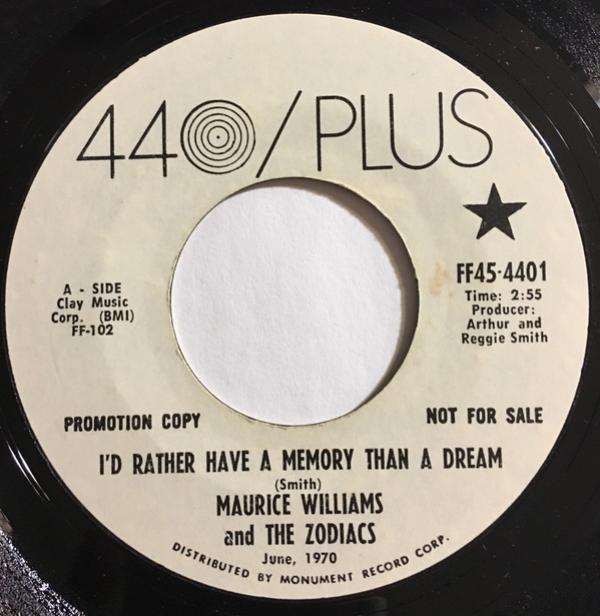 Maurice Williams & The Zodiacs - I’d Rather Have A Memory Than A Dream