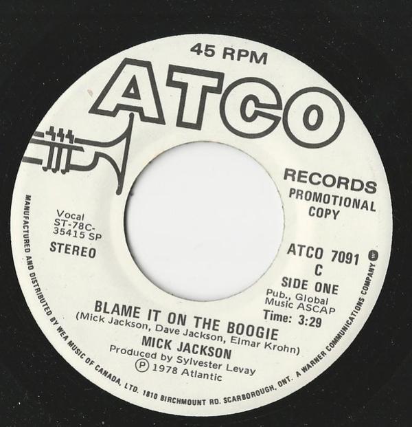 Mick Jackson - Blame It On The Boogie