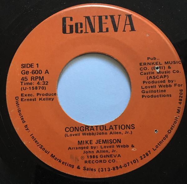 Mike Jemison - Congratulations