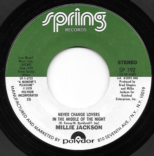 Millie Jackson - Never Change Lovers In The Middle Of The Night / Seeing You Again