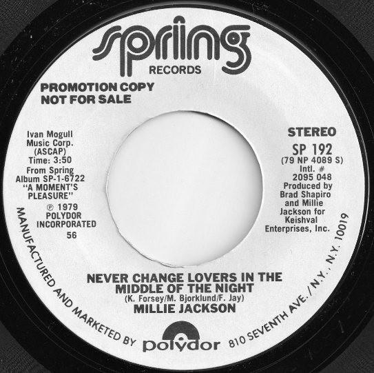 Millie Jackson - Never Change Lovers In The Middle Of The Night