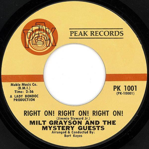 Milt Grayson, The Mystery Guests - Right On! Right On! Right On! / Good Morning World