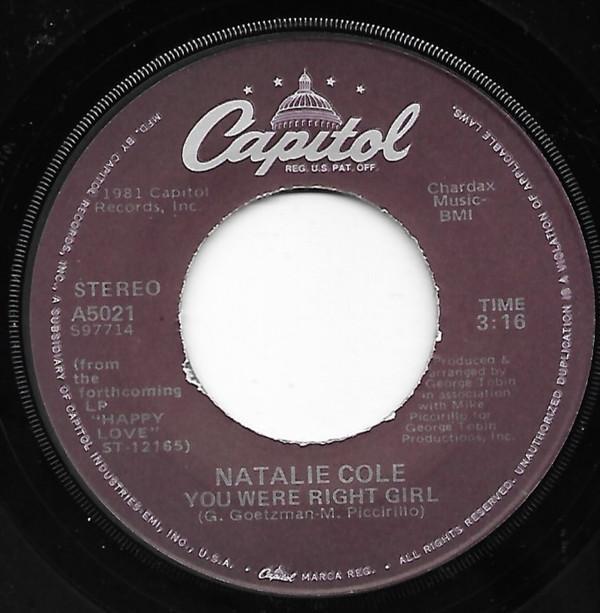 Natalie Cole - You Were Right Girl
