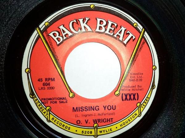 O.V. Wright - Missing You / This Hurt Is Real