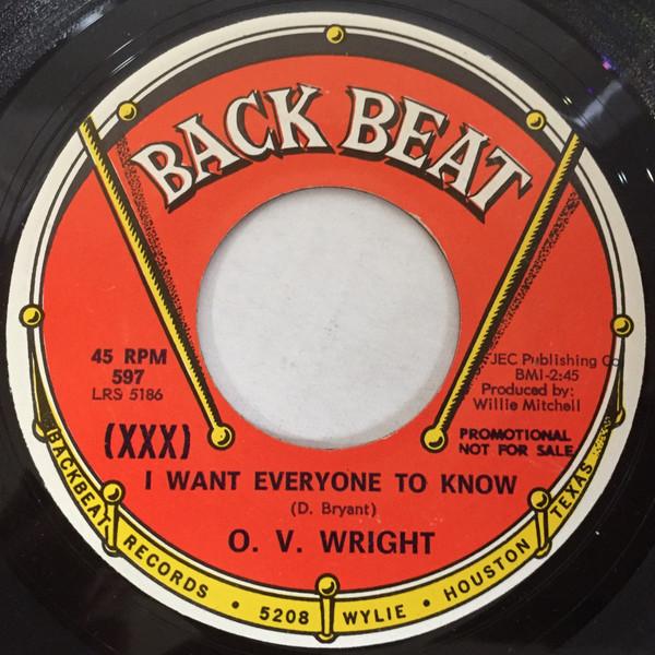 O.V. Wright - I Want Everyone To Know