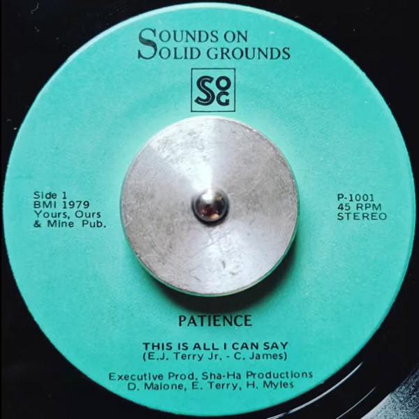 Patience (4) - This Is All I Can Say / Tell Me