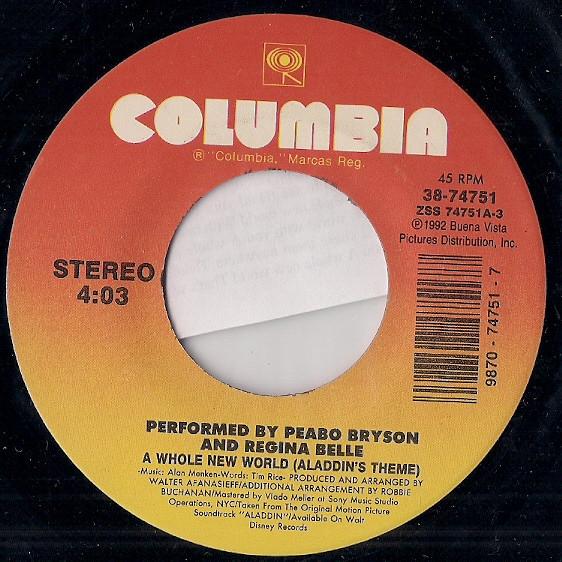 Peabo Bryson, Regina Belle - A Whole New World (Aladdin's Theme)