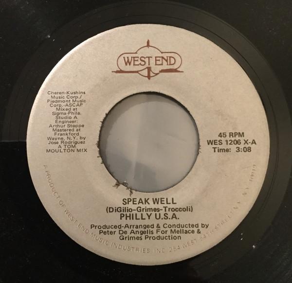 Philly U.S.A. - Speak Well / Instrumentally Speaking