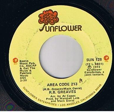 R.B. Greaves - Area Code 213 / Margie, Who's Watching The Baby