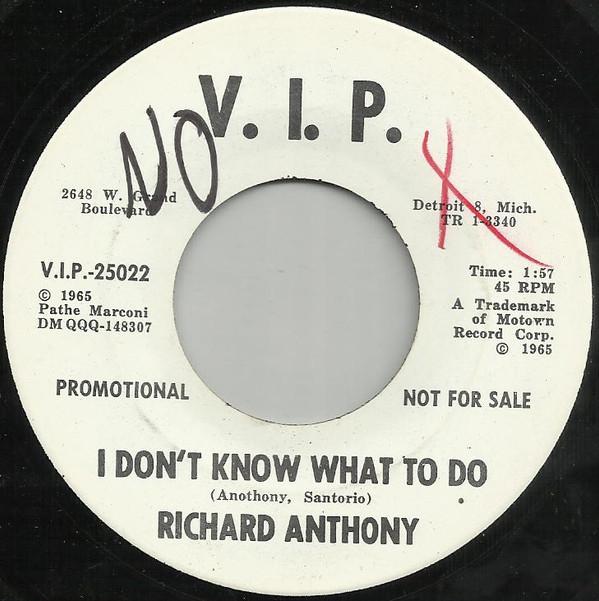 Richard Anthony (2) - I Don't Know What To Do / What Now My Love