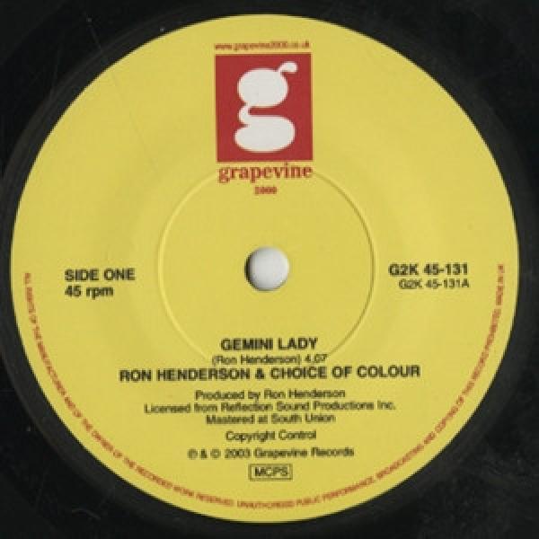 Ron Henderson , Choice Of Colour - Gemini Lady