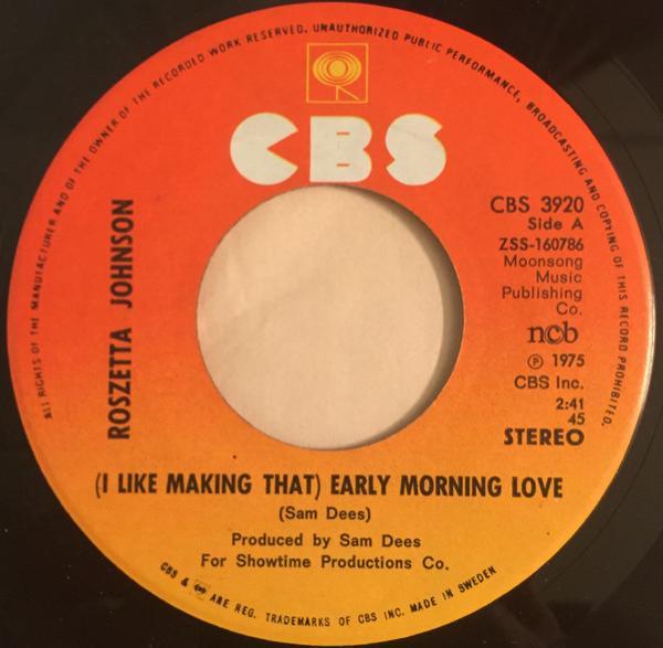 Rozetta Johnson - (I Like Making That) Early Morning Love