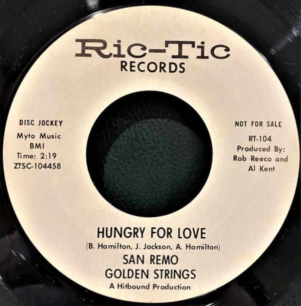 San Remo Golden Strings, Bob Wilson And The San Remo Quartet - Hungry For Love / All Turned On