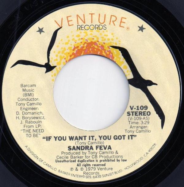Sandra Feva - If You Want It, You Got It