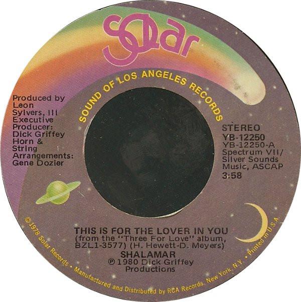 Shalamar - This Is For The Lover In You
