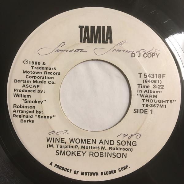 Smokey Robinson - Wine, Women And Song