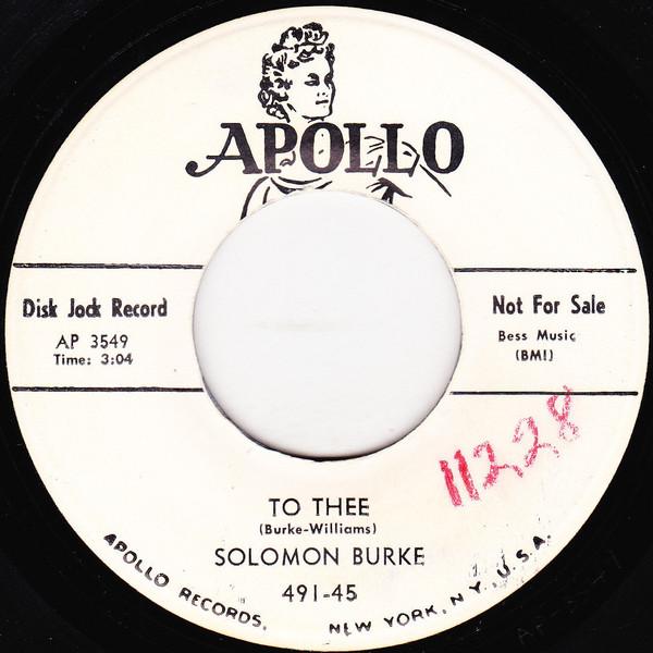 Solomon Burke - To Thee / I'm All Alone