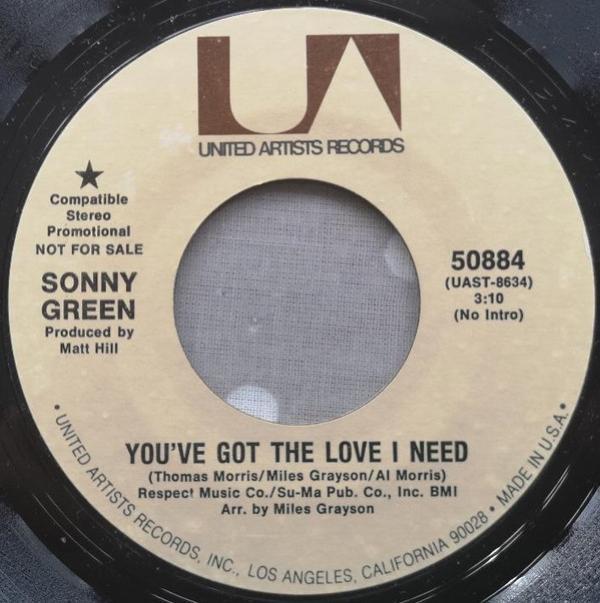 Sonny Green - Lock It Up And Don't Lose It / You've Got The Love I Need