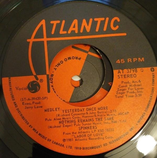 Spinners - (Medley) Yesterday Once More / Nothing Remains The Same / Be My Love